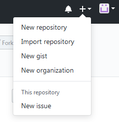 Clicking on New Repository